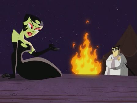 Aku travels with Jack (disguised as a woman) so he can destroy a portal before Jack uses it….by why not just kill Jack in his sleep?